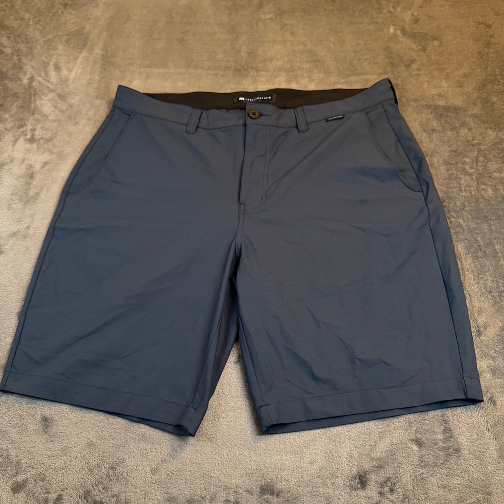TravisMathew Beck Golf Shorts Mens Size 36 Blue Stretch Performance